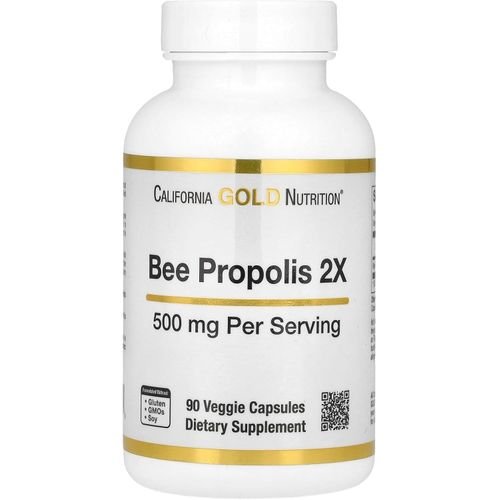 California Gold Nutrition Bee Propolis 2X 500 mg 90 veg capsules